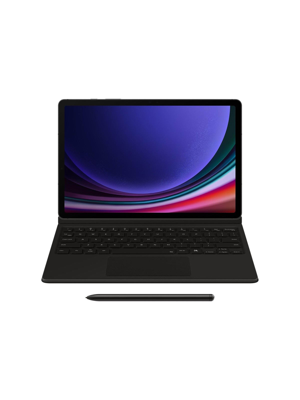 Samsung Galaxy Tab S10 FE / Tab S9 FE / Tab S9 - Book Cover Keyboard - Black (German) - Tastatur & Folio-Set - Schwarz