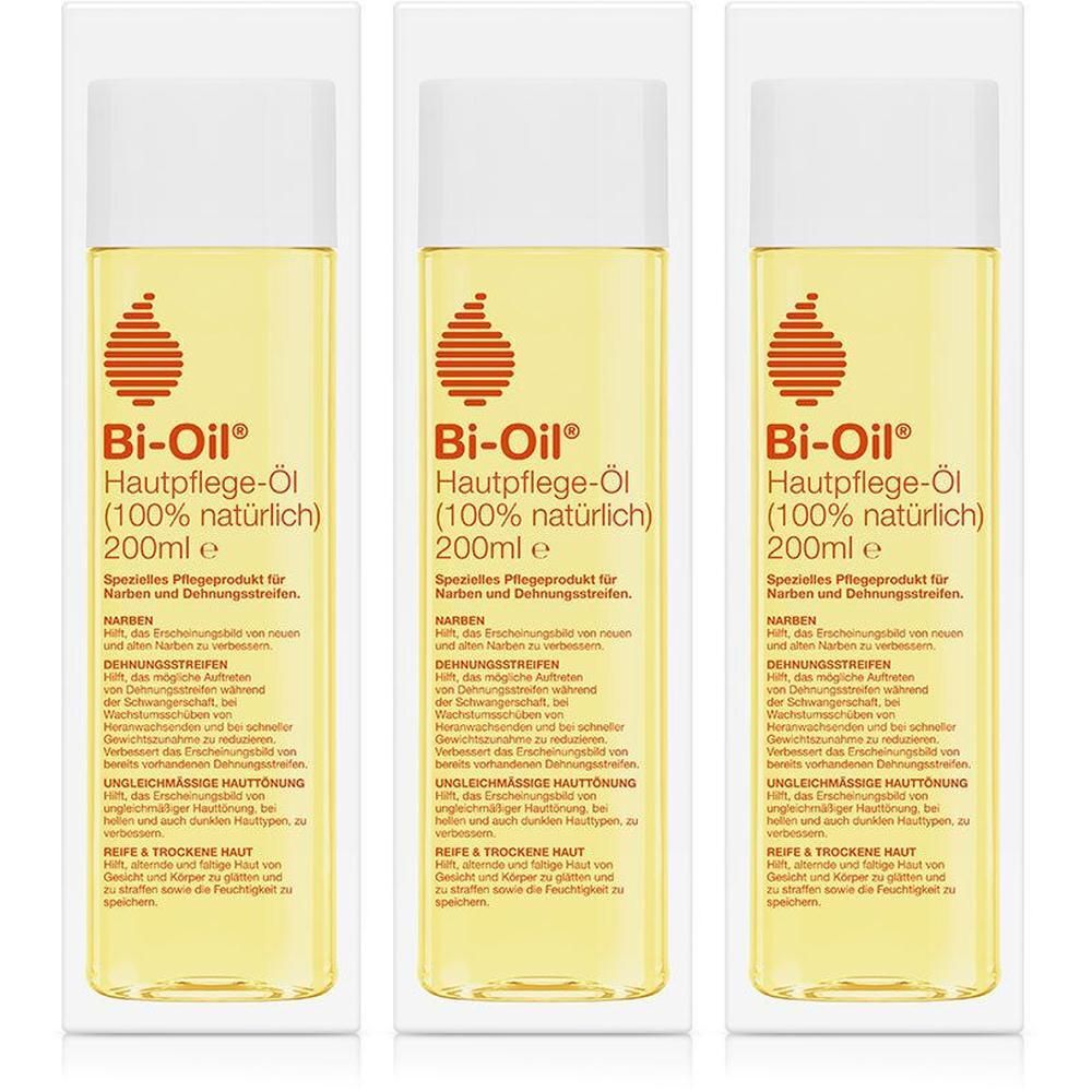 Bi-Oil Hautpflege-Öl 100% natürlich x3 3x200 ml Öl
