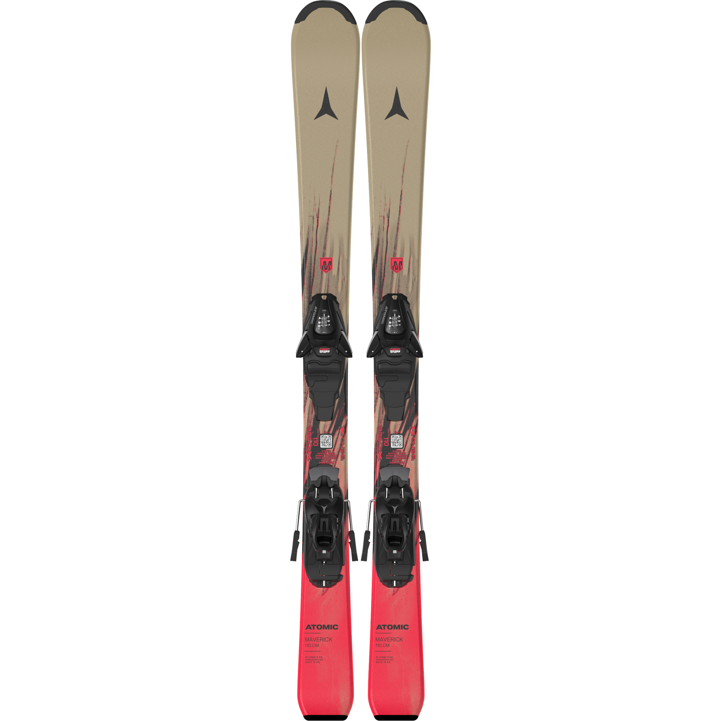 Atomic Maverick J 100-120 + C 5 GW Alpinski 26/27 Kinder Alpinski sand-Fire red Größe 110CM Skifahren