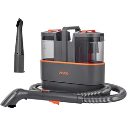 VEVOR Teppichreinigungsmaschine 1,5 L Frischwassertank & 0,8 L Schmutzwassertank, tragbarer Polsterreiniger, 11,5 kPa Waschsauger Fleckentiefenreiniger für Teppich Couch Haushaltsreinigung