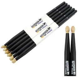 keepdrum 5BB Black Hickory Drumsticks 6 Paar (Schlagzeug), Drumsticks + Schlägel, Schwarz