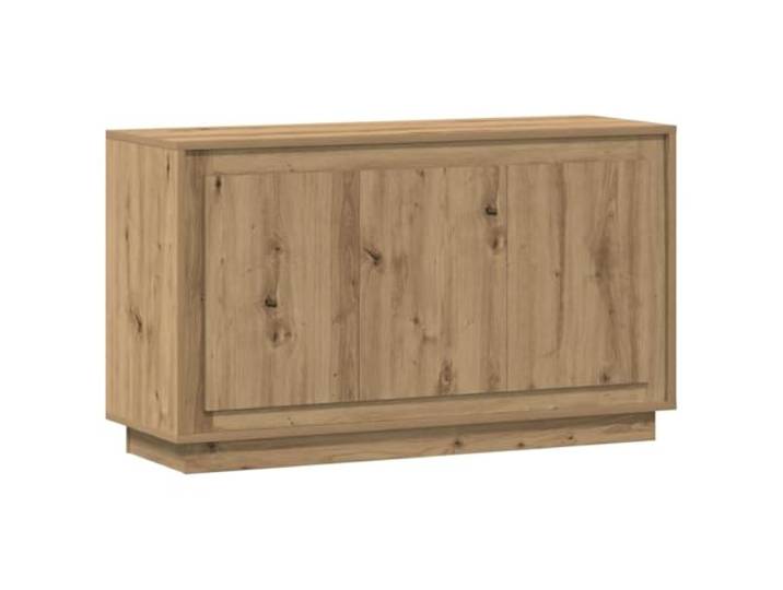 Fisinber Sideboard Artisan-Eiche 102x35x55 cm Anrichte Beistellschrank Kompakte Anrichte mit 6 Fächern für Wohnzimmer und Flur, bietet viel Stauraum sowie eine elegante Präsentationsfläche.