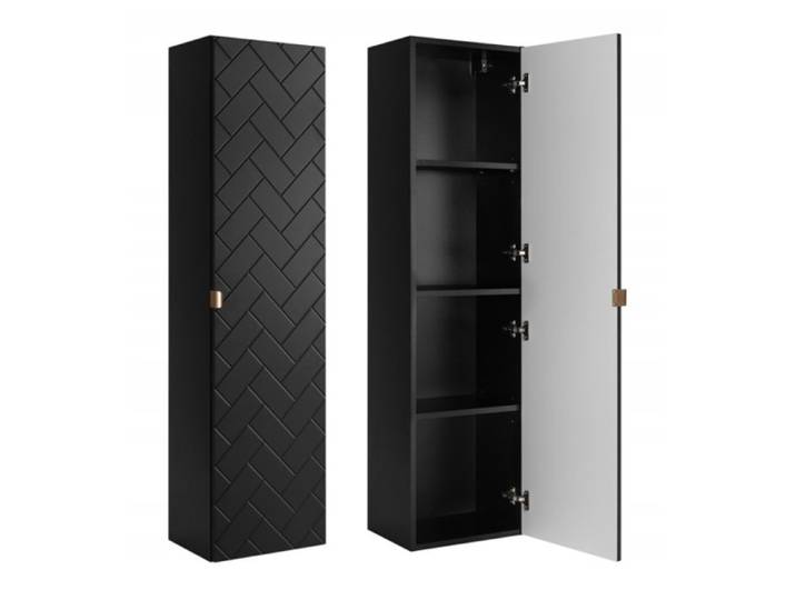 Armoire Murale 136 cm TREND - Noir - 35 x 136 x 27 cm