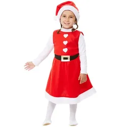 Weihnachtsfrau-Kostüm "Santa Girl" für Kinder