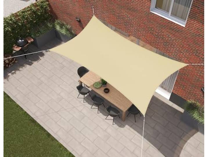Kopu® Schaduwdoek Rechthoek Waterdicht 2x3 m - Zonnedoek - Creme