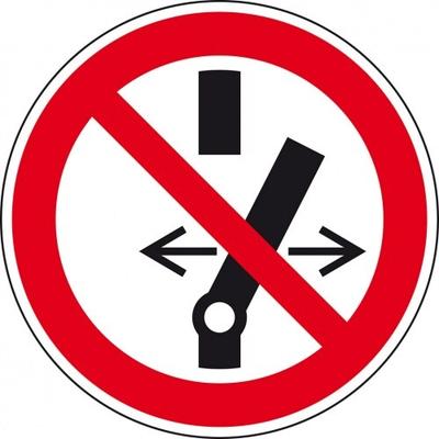 König Werbeanlagen Dreifke® Kunststoff-Schild "Schalten verboten", Ø10cm, 1 Stück, Gebotszeichen (P031) gem. ISO 7010