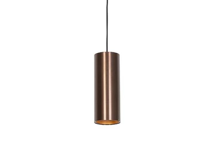 Qazqa tubo - Suspension - 1 lumière - Ø 9.65 cm - Bronze - Design - éclairage intérieur - Salon I Chambre I Cuisine I Salle à manger