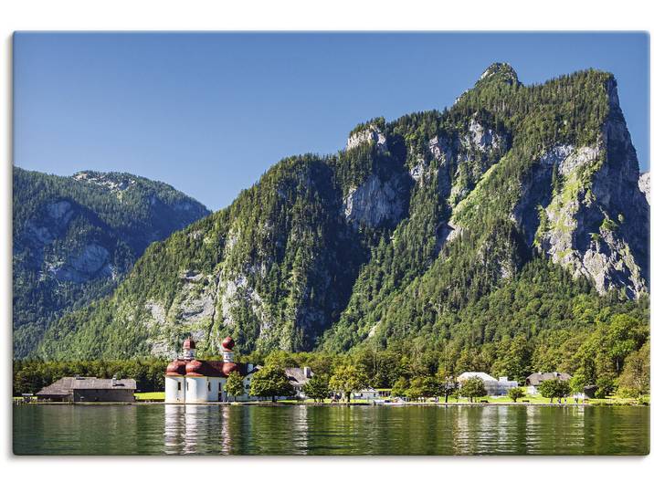 Wandbild ARTLAND Blick auf den Königssee , grün (farbe bild(er): grün), B:90cm H:60cm, Bilder, Wandbild, als Alubild, Leinwandbild in verschied. Grössen