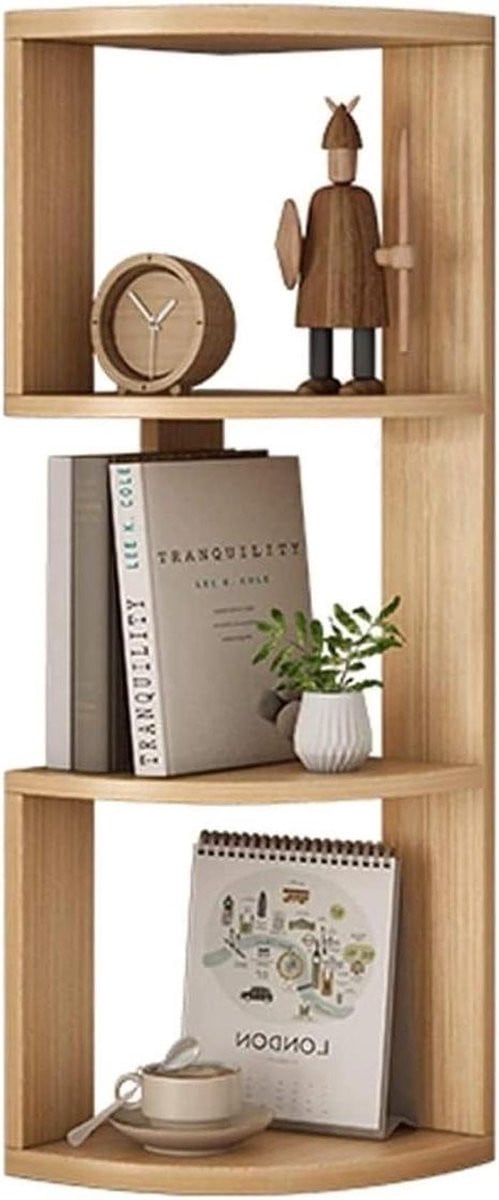 Natuurlijke Hoek Boekenplank - Staand Opbergrek voor Decoratie - Hoogte: 810 cm