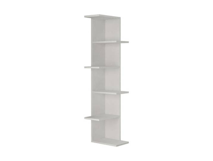 Calicosy Eckregal 6 Regale weiß H141 cm - Saso, Weiß, 24x141x37 cm, Wohnzimmer, Regale, Bücherregale