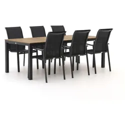 Forza Centallo/Fidenza 220 cm Gartenmöbel-Set 7-teilig stapelbar