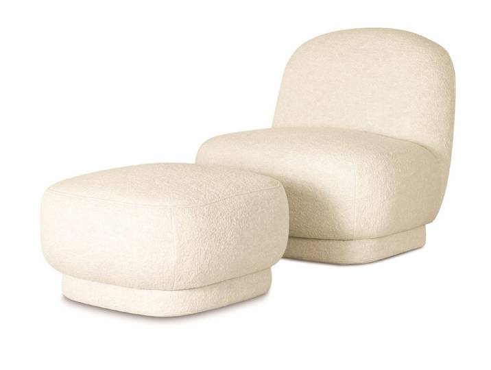VIVENTE Möbel Loungesessel BALOON in Teddy-Stoff Loundge-Sessel MODERN und EXCLUSIV