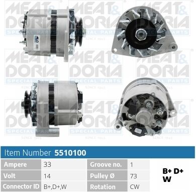 Meat & Doria Generator 5510100 Für Iveco Mwm International