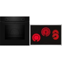 BX18B, Backofen-Set schwarz/edelstahl