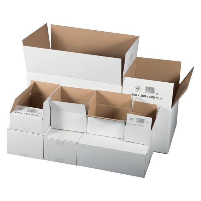 Smartboxpro Versandkarton 1-wellig, Aussenmass: 195 x 145 x 90 mm, 25 Stück, weiss (25 Stk., 14.50 x 19.50 x 9 cm) (221110125)