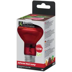 Reptile Systems - Infrared Heat Lamp, E27 Infrarot Wärmelampe - 50W