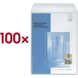 docuCARE 100er-Pack Folienversandtaschen »ohne Fenster« DIN C4 transparent transparent