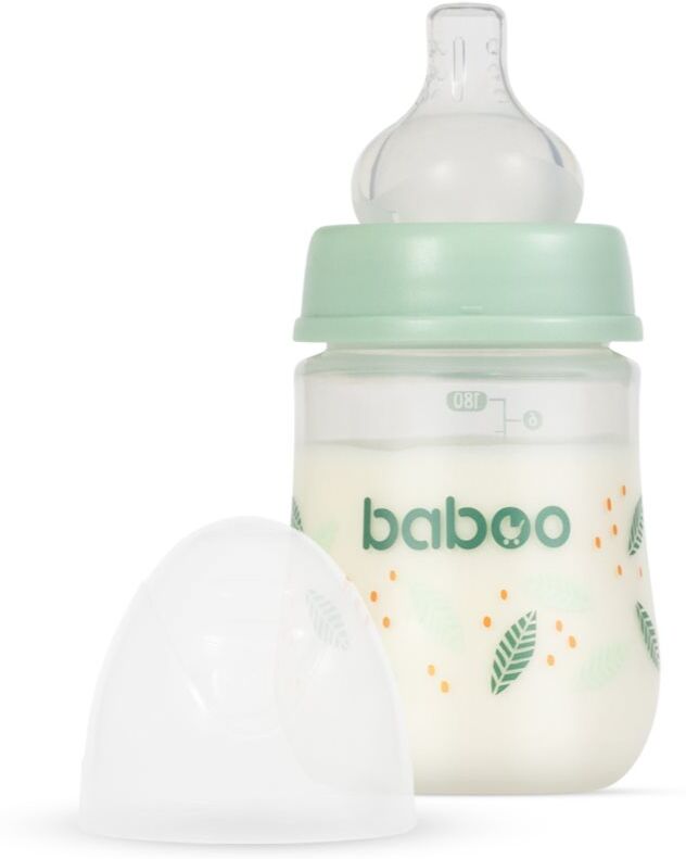 Baboo Anti-colic Feeding Bottle biberon anti-coliques pour bébé Peachy Keen, 0 m+ 1 pcs