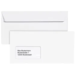 MAILmedia Briefumschläge DIN lang+ mit Fenster haftklebend