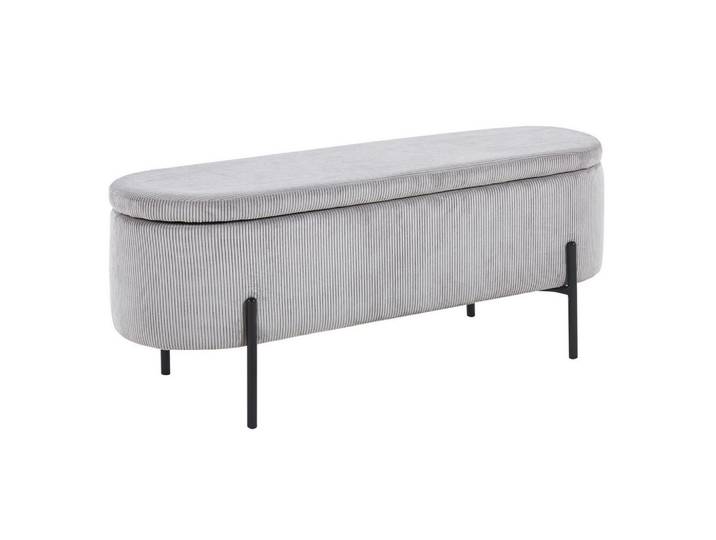 Livetastic Hockerbank, Hellgrau, Metall, 110x44x40 cm, Schlafzimmer, Bettbank
