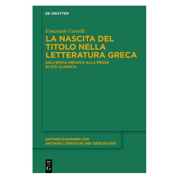 De Gruyter Castelli:Il nome della prosa (Italienisch, Hardcover, Emanuele Castelli) (67768341)