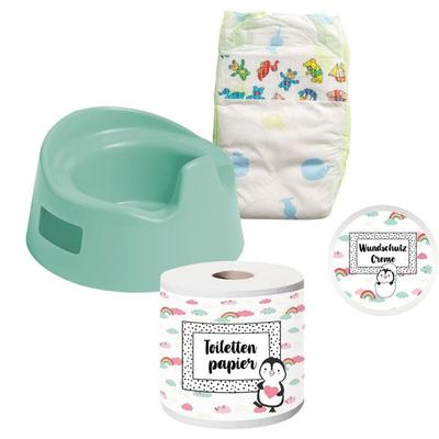 Puppen-Töpfchenset Pinguin mit Zubehör