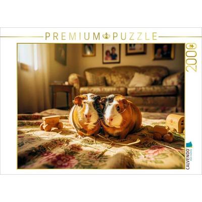 CALVENDO Puzzle Meerschweinchen Nostalgisch. | 2000 Teile Lege-Größe 90x67cm Foto-Puzzle für glückliche Stunden, Sonstige von , Calvendo Puzzle