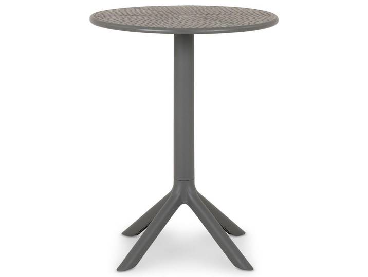 Idimex Gartentisch LUZ grau, Grau, Kunststoff, Mode, Rund,rund, 60x76x60 cm, Gartenmöbel, Gartentische, Gartentische