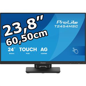 Iiyama Monitor ProLite T2454MSC-B3AG, 23,8 Zoll, Full HD 1920x1080 Pixel, 4 ms, 83 Hz, Touchscreen