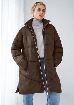 Plus Size Women's Long Puffer Coat by ellos in Chocolate (Size 7X)