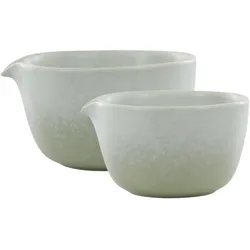 Chic Antique Valence Schüssel mit Ausgießer 2er-Set, Höhe 6,5, Ø11 cm verte