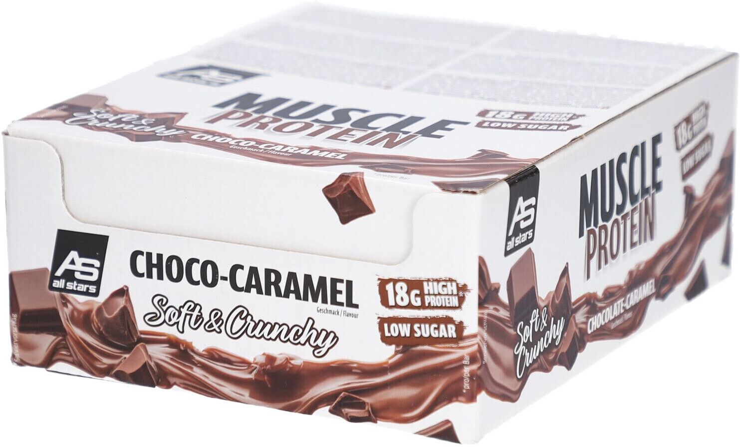 All Stars Muscle Protein BAR Chocolate Caramel 12x65g 12x65 g Riegel