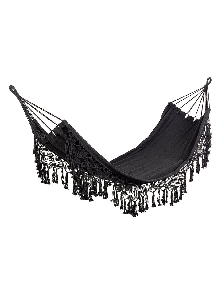 Bizzotto Hängematte "Eldoris" in Schwarz - (L)120 x (B)100 cm - onesize