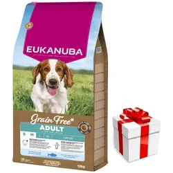EUKANUBA Adult Small&Medium Grain Free 12kg  + Überraschung für den Hund