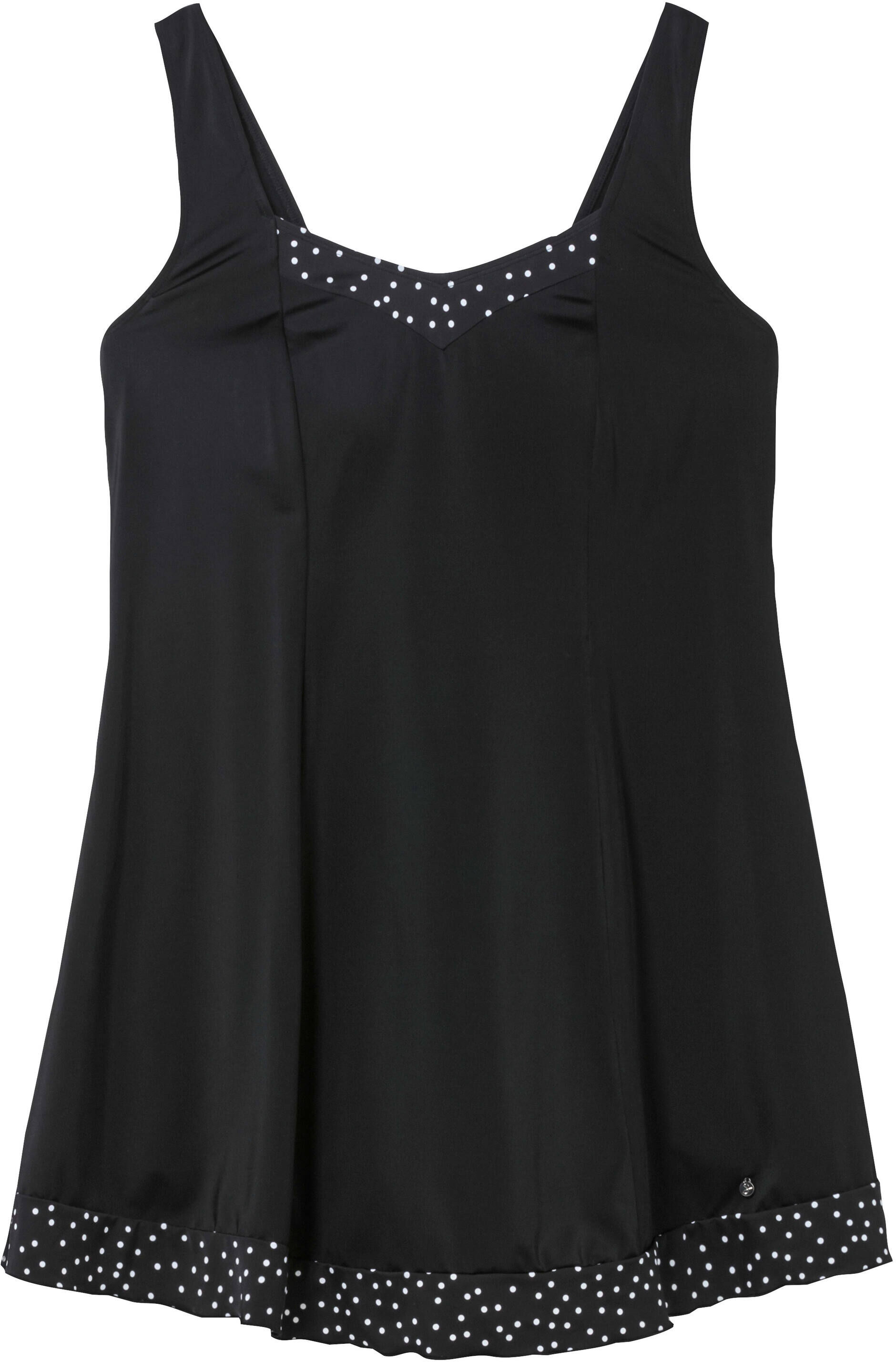 Tankini SHEEGO "Badekleid Badekleid mit Höschen", Damen, Gr. 52, Cup C, schwarz (schwarz gepunktet), Modisch, Bikini-Sets Tankini