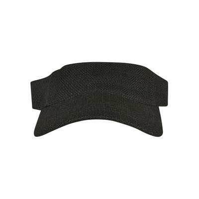 Flex Cap FLEXFIT "Flexfit Accessoires Bast Visor Cap", Gr. onesize, schwarz, 100% Jute, unifarben, Caps