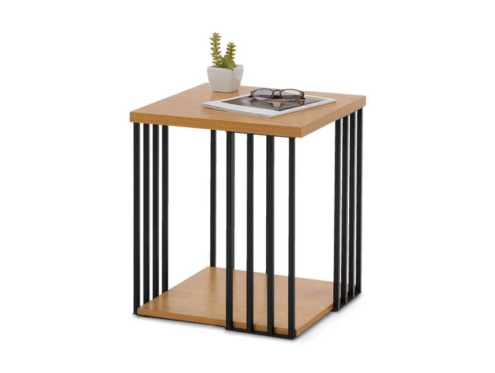 Tchibo - Beistelltisch mit Metallstreben - 45x45x51cm - schwarz -