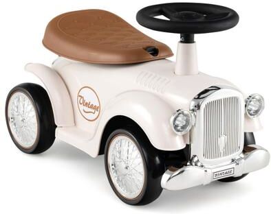 Costway Kids Sit to Stand Vehicle with Working Steering Wheel and Under Seat Storage-White