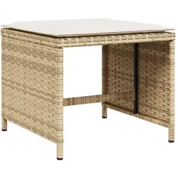 vidaXL, Gartentisch + Balkontisch, Olgones (Glas) (110 x 106 x 73 cm)