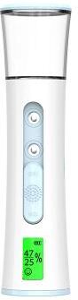 Inspired Deals Portable Nano Facial Mist Sprayer With Skin Moisture Analyzer USB Rechargeable Face Mister white Blue