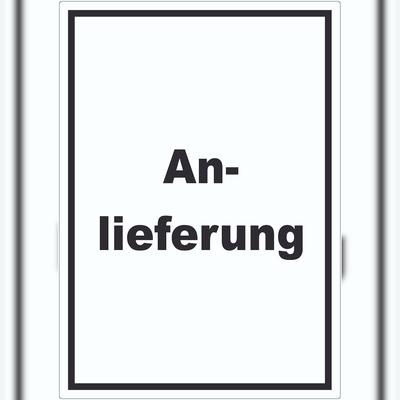 HB-Druck Anlieferung Aufkleber mit Text Annahme hochkant A6 (105x148mm)