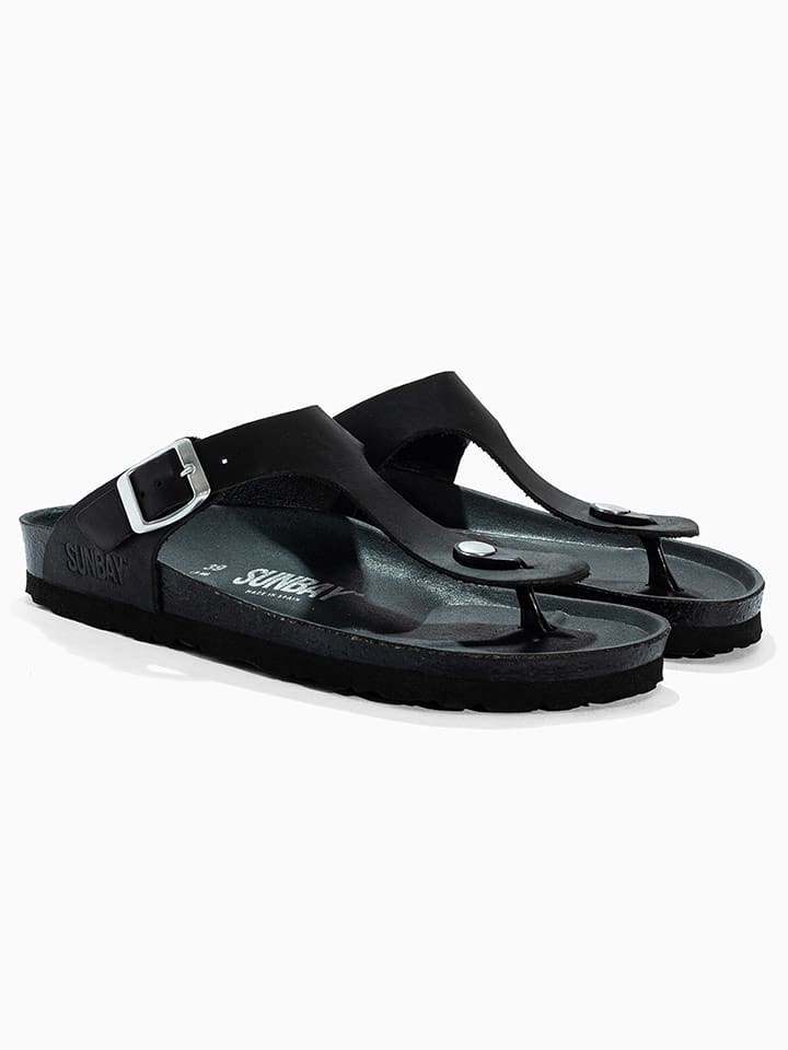 Sunbay Leder-Zehentrenner "Camelia" in Schwarz - 37