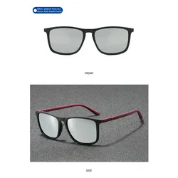 Polarisierte Sonnenbrille mit mattem Rahmen Braun - gray red