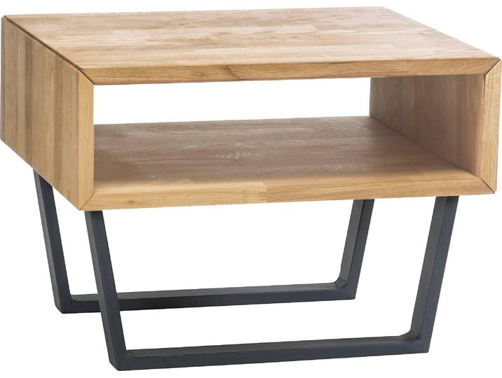 Nachttisch HASENA Jose , braun (eiche bianco, geölt), B:50cm H:36cm T:41cm, Tische, Nachttisch