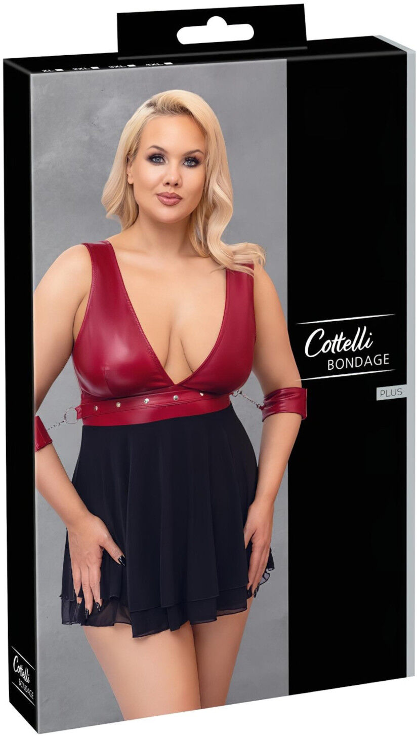 Cottelli Bondage Plus Size - Red Babydoll Lingerie