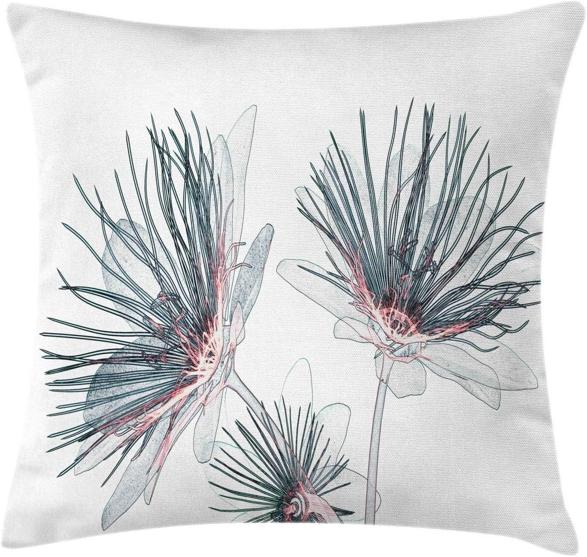 Sierkussensloop met bloemenprint voor decoratie, 50 x 50 cm
