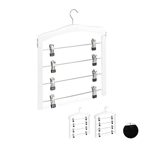 Relaxdays Rokhanger meervoudig set van 3 wit