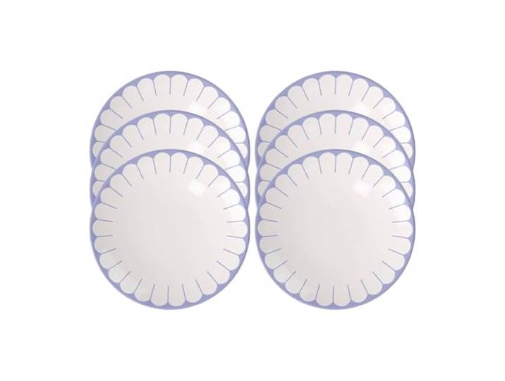Villeroy & Boch - Fleur bleu Frühstücksteller 6er Set, Dessertteller, Kleiner Teller für Frühstück, Desserts & Snacks, Kuchenteller, Spülmaschinenfest & Mikrowellensicher, Premium Porzellan, Blau