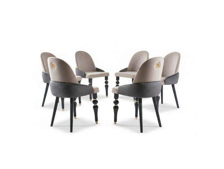 Xlmoebel Stuhl Esszimmer Garnitur Samt Stuhl 6x Gruppe Set Sofort (6er-Set, 1 St), Made in Europa