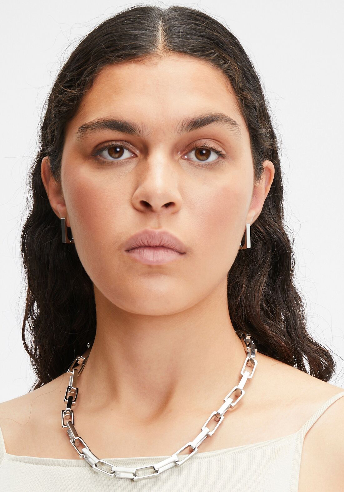 Paar Creolen LIEBESKIND BERLIN "Schmuck Geschenk Edelstahl Ohrringe Big Link", silber (silberfarben), Ohrringe, Damen, 13mm, Edelstahl, Paar Creolen, Einhänger abnehmbar silberfarben 13mm, Edelstahl